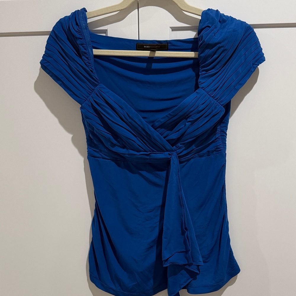 BCBGMAXAZRIA Blue Women's Top XXS